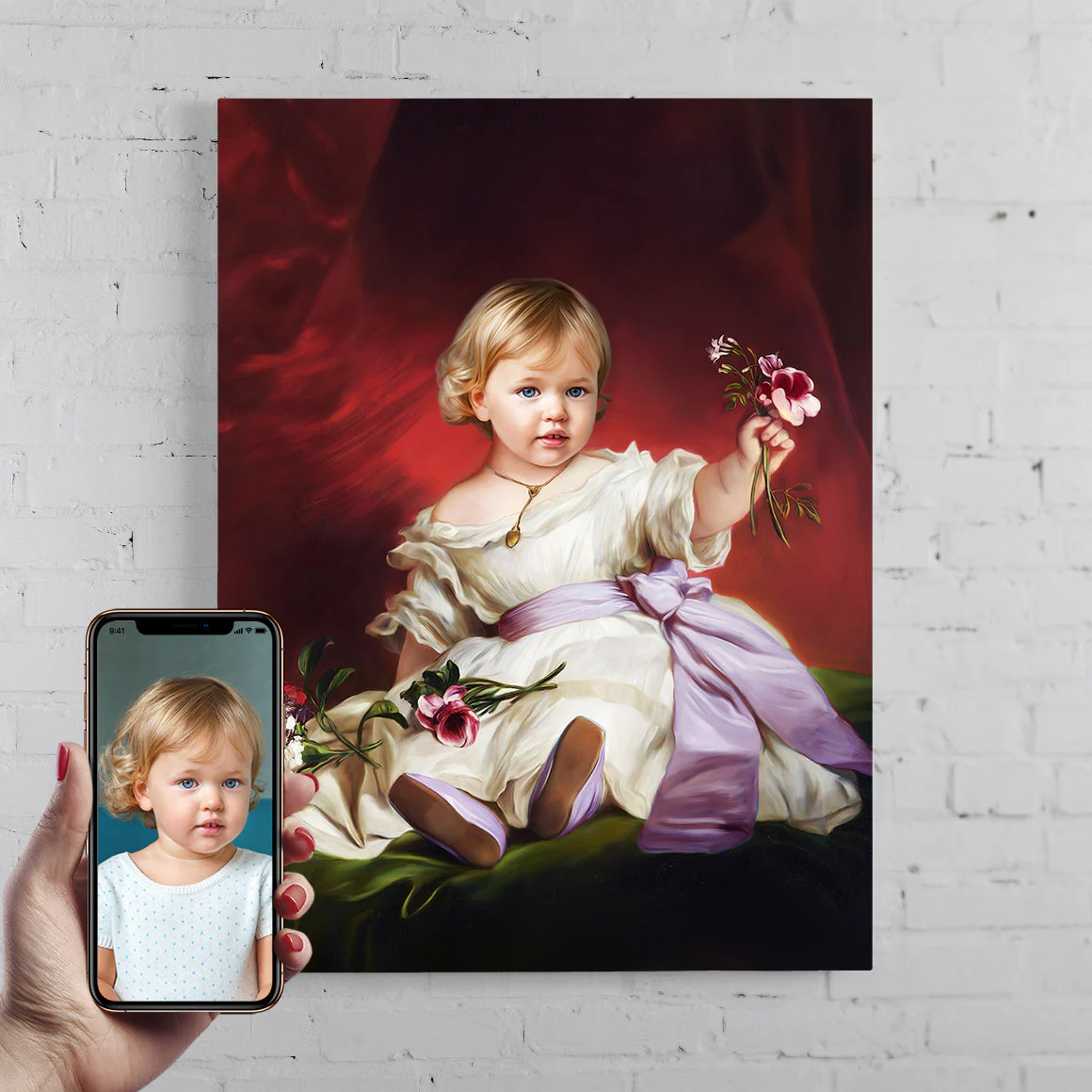 The Little Girl with Flowers - Image 2
