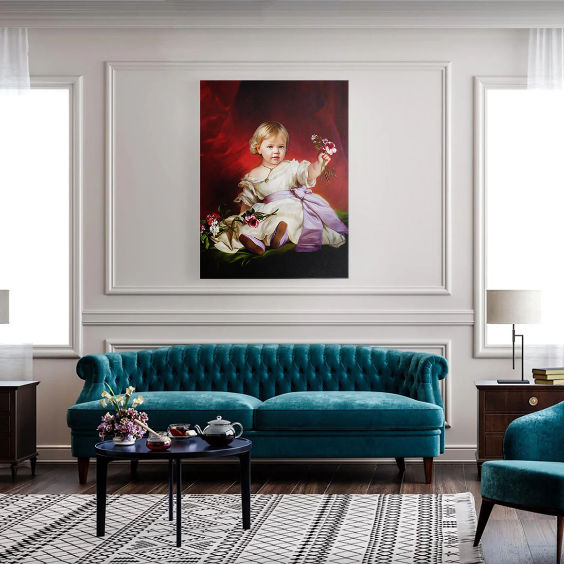 The Little Girl with Flowers - Image 3